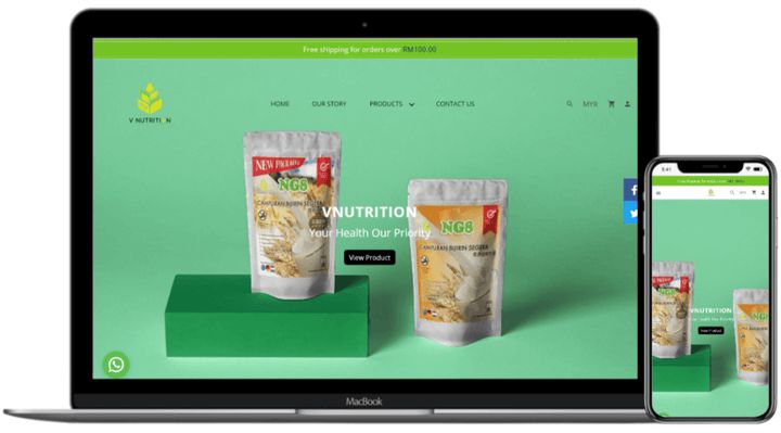 Vnutrition website