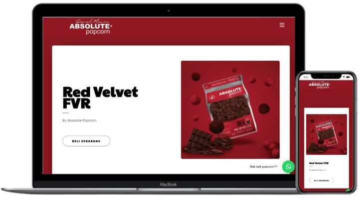 Absolut Popcorn website